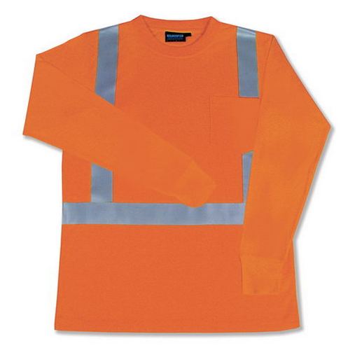 Custom Logo ERB Class 2 Long Sleeve Safety Pocket T-Shirt - 9602S